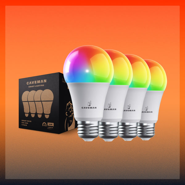 Caveman Matter & Wi-Fi A19 Smart LED Light Bulb (4 Pack)
