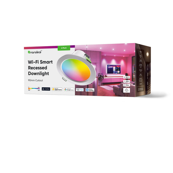 Matter Smart Recessed Downlight - Standard Profile ( 3.5", Wi-Fi, 4 Pack)
