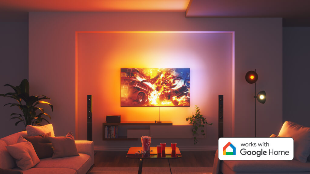 Nanoleaf 4D + Google Automations: A Smarter Way to Transform Your Space for Movie Night!