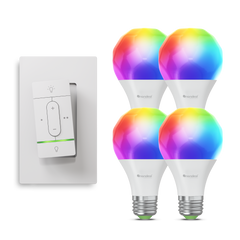 Nanoleaf Sense+ Wireless Switch with A19 Bulbs (4pk) Bundle