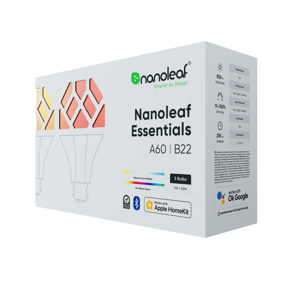 Essentials Smart Bulb (A60 | B22, 3 Pack)