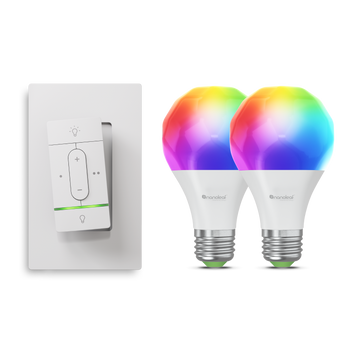 Nanoleaf Sense+ Wireless Switch with A19 Bulbs (2pk) Bundle