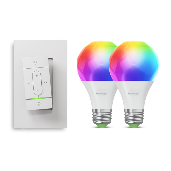 Nanoleaf Sense+ Wireless Switch with A19 Bulbs (2pk) Bundle