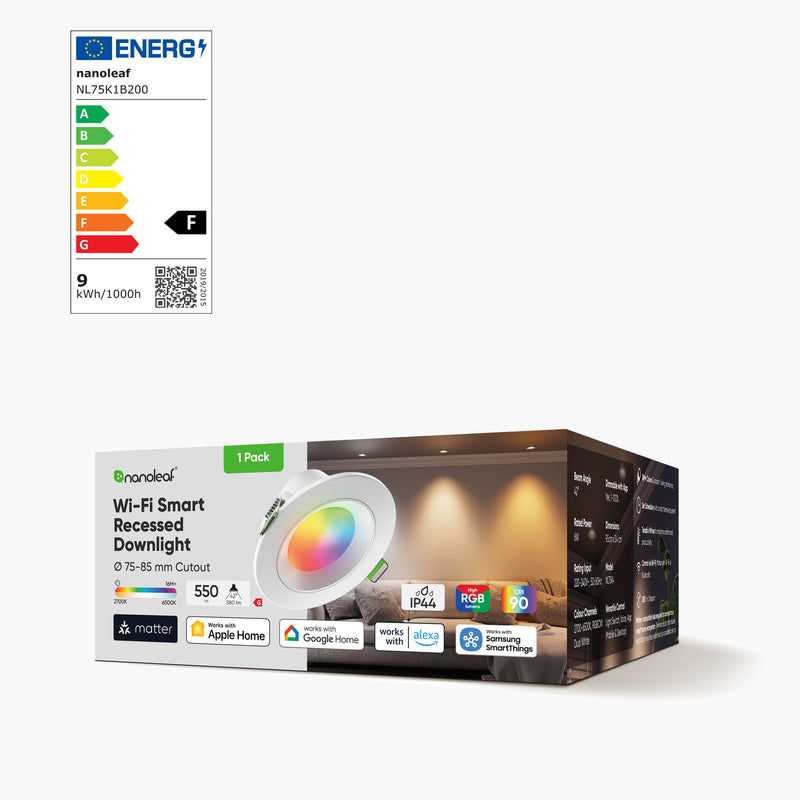 Nanoleaf recessed smart downlight packaging