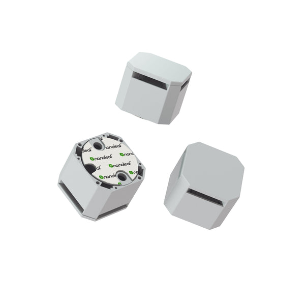 Nanoleaf Accessories | Linkers — Connectors / Lines (90°) / Mounting Connectors / 1 Pack (3 White Pieces)