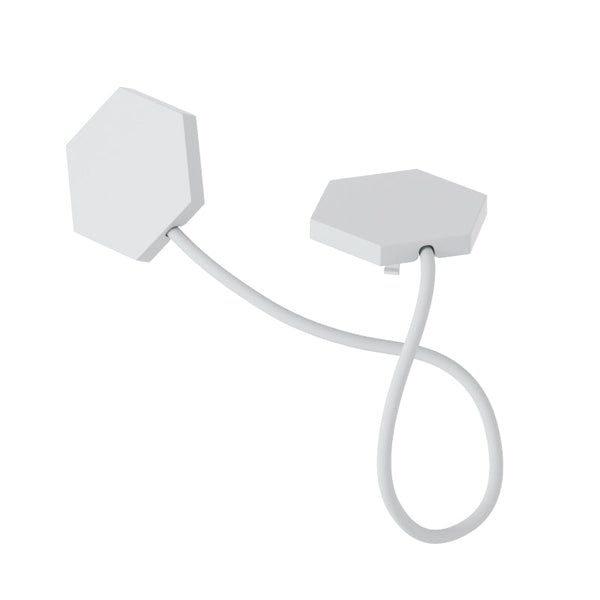 Nanoleaf Accessories | Linkers — Connectors / Lines (60°) / Flexible Connectors / 1 Pack (3 White Pieces)