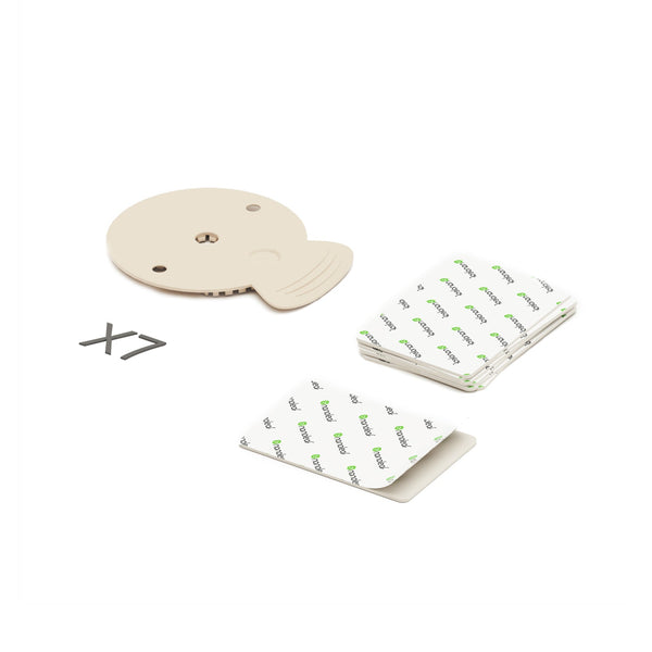 Elements Standard Mounting Plates + Tape (1 Pack, 9 pieces, White)
