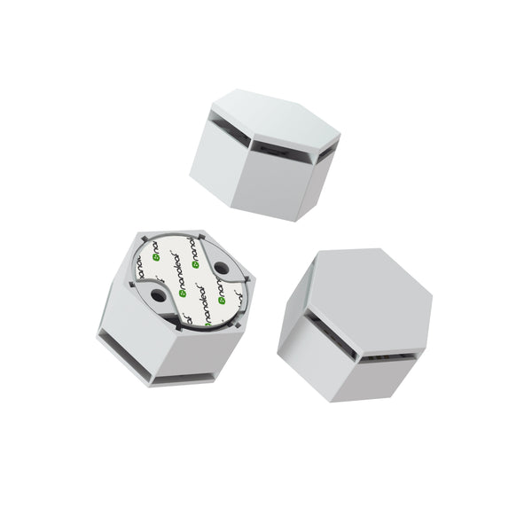 Nanoleaf Accessories | Linkers — Connectors / Lines (60°) / Mounting Connectors / 1 Pack (3 White Pieces)