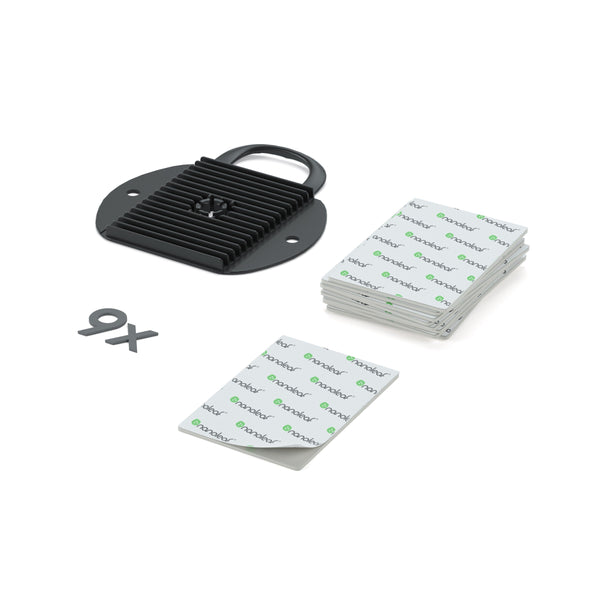 Shapes Standard Mounting Plates + Tape (1 Pack, 9 pieces, Black)