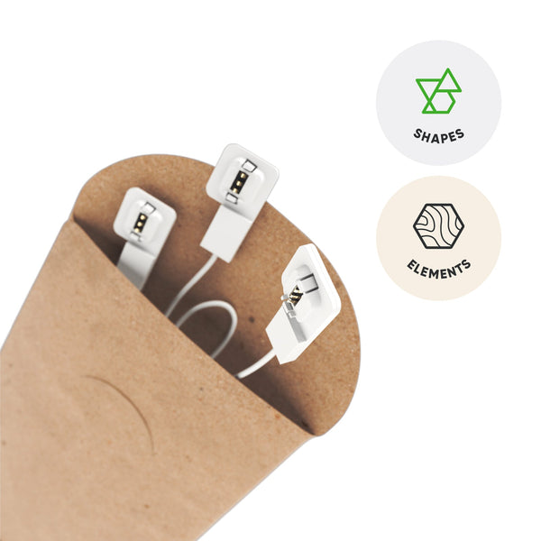 Nanoleaf Accessories | Linkers — Connectors / Element / Flexible Linkers / 1 Pack (3 White Pieces)