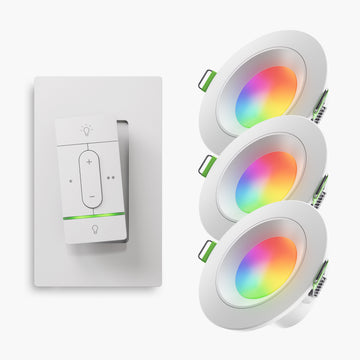 Nanoleaf Sense+ Wireless Switch + Downlights (3pk) Bundle