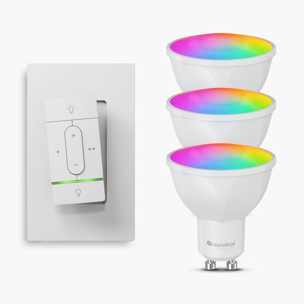 Nanoleaf Sense+ Wireless Switch + GU10 Bulbs (3pk) Bundle
