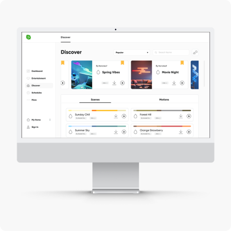 Application de bureau Nanoleaf